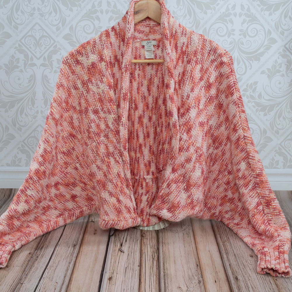 J. JILL Two Tone Shrug Sweater Cape
